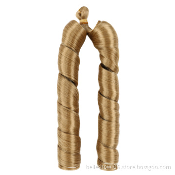 Xin Si Hot sell customized 150g curly hair extensions deep curly yaki wavy synthetic wet and wavy micro braiding hair
